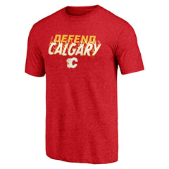 Calgary Flames Shoot to Score Tri-Blend T-Shirt - Red - NHL 202545425
