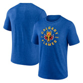 Calgary Flames Represent Tri-Blend T-Shirt - Blue - NHL 202545426
