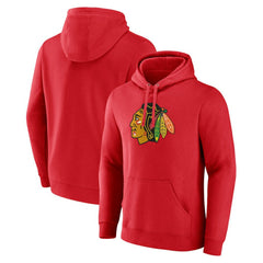 Chicago Blackhawks Primary Logo Pullover Hoodie - Red - NHL 202545438