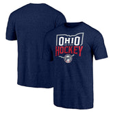Columbus Blue Jackets Shoot to Score Tri-Blend T-Shirt - Navy - NHL 202545452