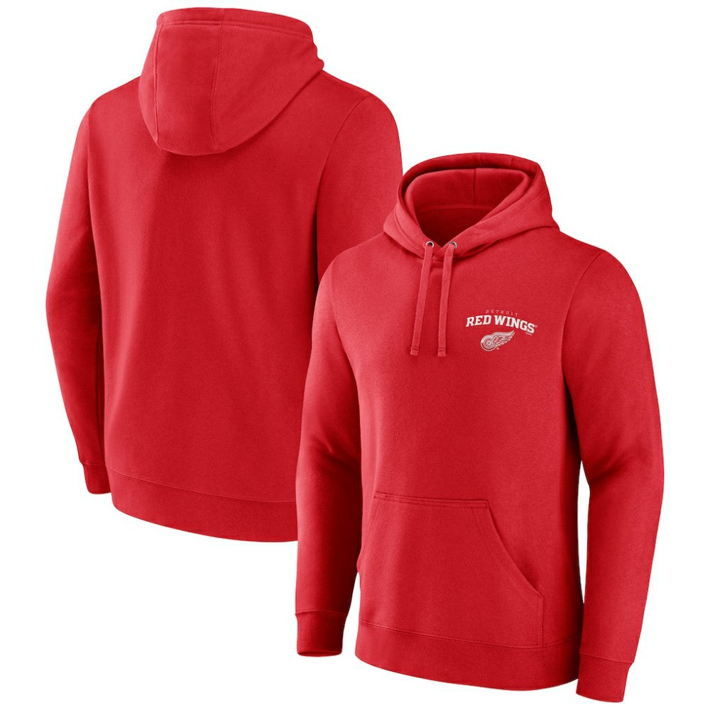 Detroit Red Wings Team Lockup Pullover Hoodie - Red - NHL 202545456
