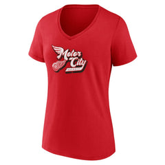 Detroit Red Wings Women's Active Edge V-Neck T-Shirt - Red - NHL 202545463