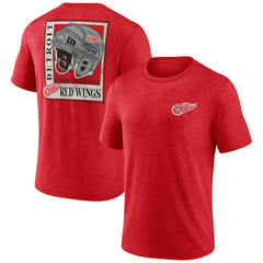 Detroit Red Wings Earnest Will Tri-Blend T-Shirt - Red - NHL 202545467