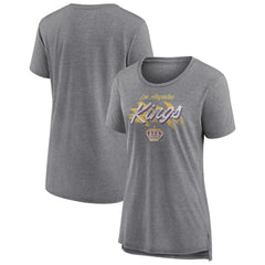 Los Angeles Kings Women's Hit the Ice Tri-Blend T-Shirt - Gray - NHL 202545490