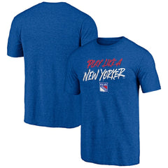New York Rangers Shoot to Score Tri-Blend T-Shirt - Blue - NHL 202545540