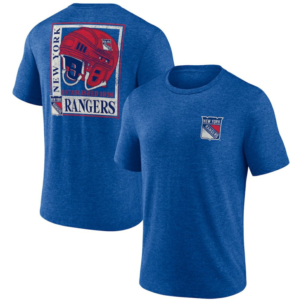 New York Rangers Earnest Will Tri-Blend T-Shirt - Blue - NHL 202545541
