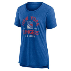 New York Rangers Women's Vintage Arch Tri-Blend T-Shirt - Blue - NHL 202545542