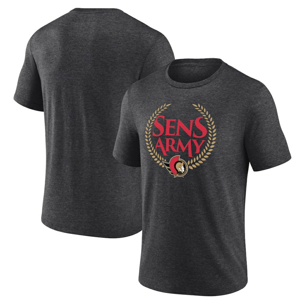 Ottawa Senators Shout Out Tri-Blend T-Shirt - Charcoal - NHL 202545548