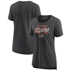 Philadelphia Flyers Women's Hit the Ice Tri-Blend T-Shirt - Gray - NHL 202545552