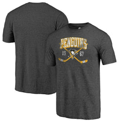 Pittsburgh Penguins Line Shift Tri-Blend T-Shirt - Charcoal - NHL 202545556