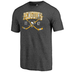 Pittsburgh Penguins Line Shift Tri-Blend T-Shirt - Charcoal - NHL 202545556