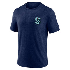 Seattle Kraken Earnest Will Tri-Blend T-Shirt - Deep Sea Blue - NHL 202545565