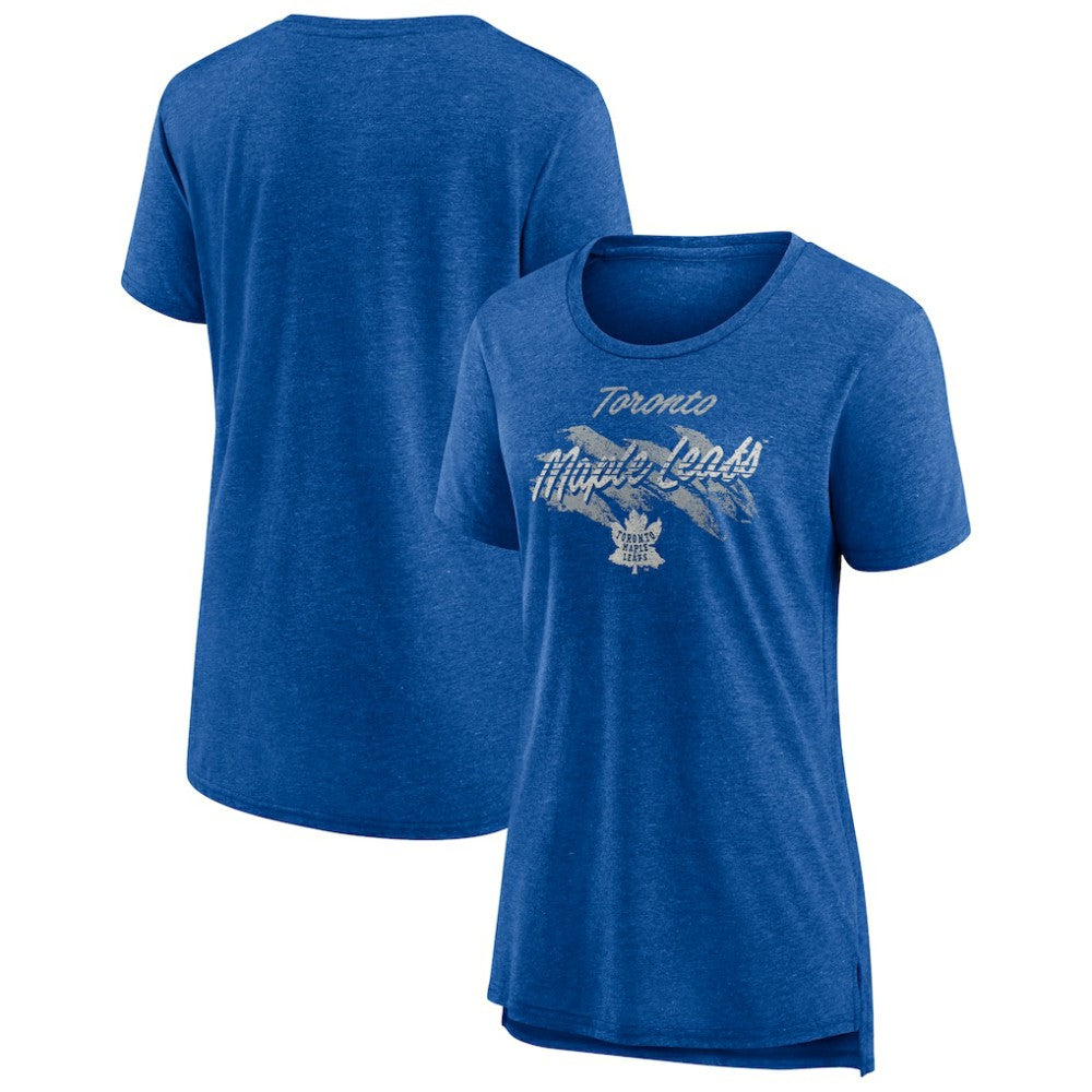 Toronto Maple Leafs Women's Hit the Ice Tri-Blend T-Shirt - Blue - NHL 202545582