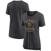 Vegas Golden Knights Women's Vintage Arch Tri-Blend T-Shirt - Gray - NHL 202545590