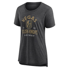 Vegas Golden Knights Women's Vintage Arch Tri-Blend T-Shirt - Gray - NHL 202545590