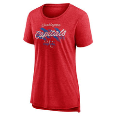 Washington Capitals Women's Hit the Ice Tri-Blend T-Shirt - Red - NHL 202545599