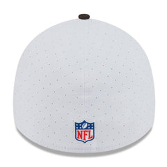 Cleveland Browns New Era 2025 NFL Training Camp Throwback Logo 39THIRTY Flex Hat White/Brown