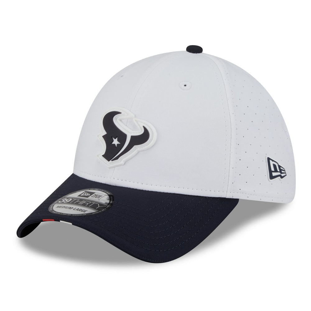 Houston Texans New Era 2025 NFL Training Camp 39THIRTY Flex Hat White/Navy