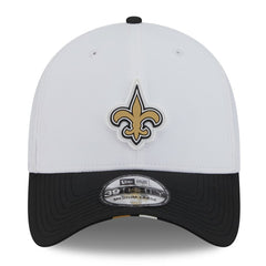 New Orleans Saints New Era 2025 NFL Training Camp 39THIRTY Flex Hat White/Black