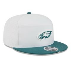 Philadelphia Eagles New Era 2025 NFL Training Camp Split Panel 9FIFTY Snapback Hat White/Midnight Green