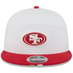 San Francisco 49ers New Era 2025 NFL Training Camp Split Panel 9FIFTY Snapback Hat White/Scarlet