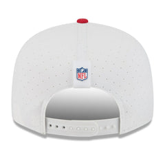 San Francisco 49ers New Era 2025 NFL Training Camp Split Panel 9FIFTY Snapback Hat White/Scarlet