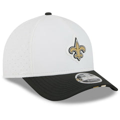 New Orleans Saints New Era 2025 NFL Training Camp A-Frame 9FORTY Adjustable Hat White/Black