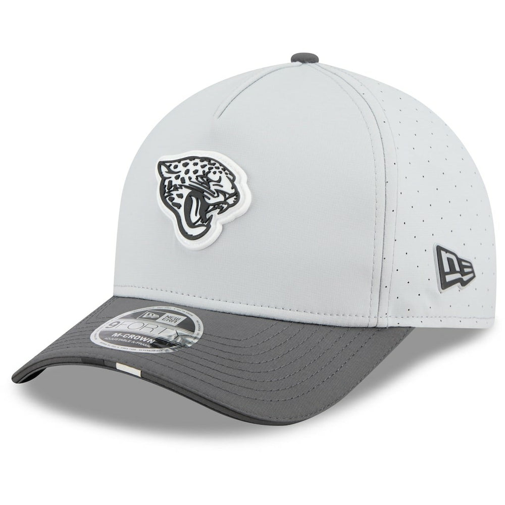Jacksonville Jaguars New Era 2025 NFL Training Camp A-Frame 9FORTY Adjustable Hat Gray/Graphite