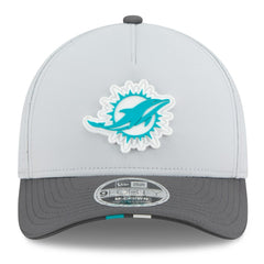Miami Dolphins New Era 2025 NFL Training Camp A-Frame 9FORTY Adjustable Hat Gray/Graphite