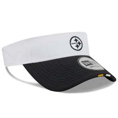 Pittsburgh Steelers New Era 2025 NFL Training Camp Adjustable Visor White/Black