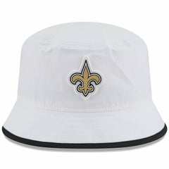New Orleans Saints New Era 2025 NFL Training Camp Stretch Bucket Hat White