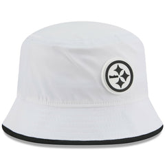 Pittsburgh Steelers New Era 2025 NFL Training Camp Stretch Bucket Hat White