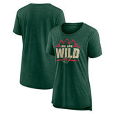 Minnesota Wild Women's Shout Out Tri-Blend T-Shirt - Green - NHL 202551191