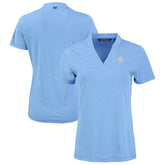 Chicago Cubs Cutter & Buck Forge Heathered Stretch Blade Top - Heather Powder Blue - MLB Discount