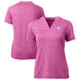 Milwaukee Brewers Cutter & Buck Forge Heathered Stretch Blade Top - Light Pink - MLB Online