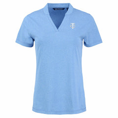 Minnesota Twins Cutter & Buck Forge Heathered Stretch Blade Top - Heather Powder Blue - MLB Online