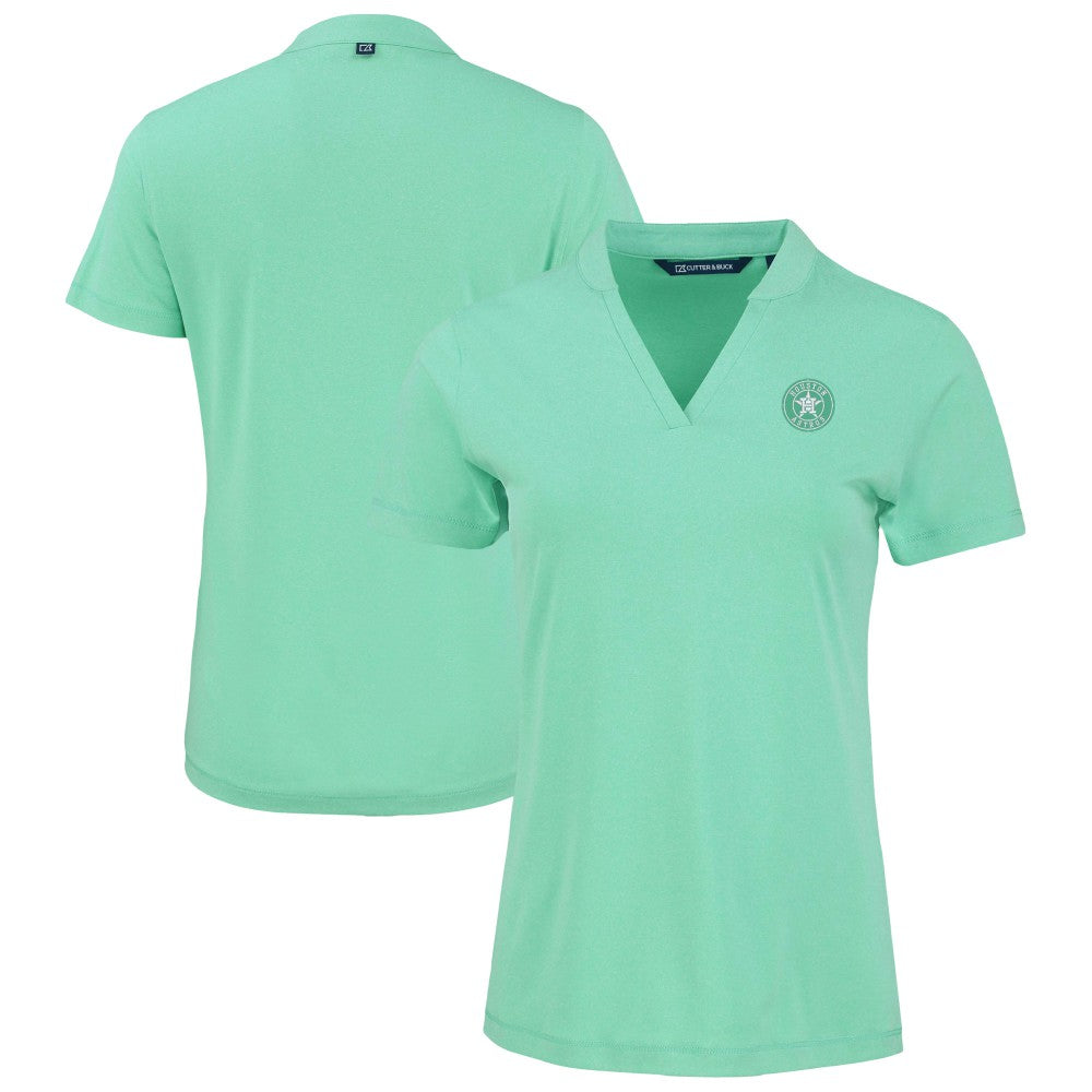 Houston Astros Cutter & Buck Forge Heathered Stretch Blade Top - Heather Mint - MLB Online