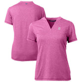 Detroit Tigers Cutter & Buck Forge Heathered Stretch Blade Top - Light Pink - MLB Discount