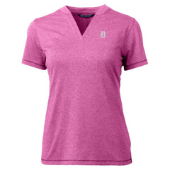 Detroit Tigers Cutter & Buck Forge Heathered Stretch Blade Top - Light Pink - MLB Discount