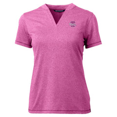 Philadelphia Phillies Cutter & Buck Forge Heathered Stretch Blade Top - Light Pink - MLB Lifestyle