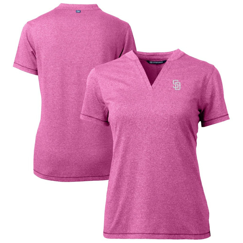 San Diego Padres Cutter & Buck Forge Heathered Stretch Blade Top - Light Pink - MLB on Sale
