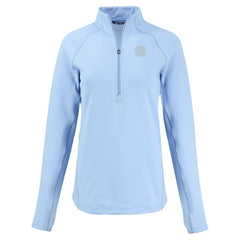Chicago Cubs Cutter & Buck Women's Peshastin Eco Fleece Recycled Half-Zip Jacket - Heather Powder Blue - MLB on Sale