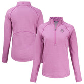 Washington Nationals Cutter & Buck Women's Peshastin Eco Fleece Recycled Half-Zip Jacket - Heather Light Pink - MLB Discount