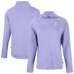 Minnesota Twins Cutter & Buck Women's Coastline Epic Comfort Eco Recycled Funnel Neck Pullover Top - Lavender - MLB Online