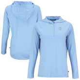 Philadelphia Phillies Cutter & Buck Women's Coastline Epic Comfort Eco Recycled Long Sleeve Hoodie T-Shirt - Powder Blue - MLB Online