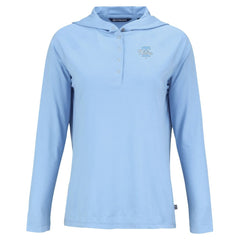Philadelphia Phillies Cutter & Buck Women's Coastline Epic Comfort Eco Recycled Long Sleeve Hoodie T-Shirt - Powder Blue - MLB Online
