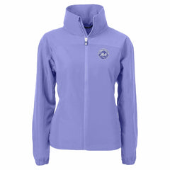 New York Mets Cutter & Buck Women's Charter Eco Recycled Full-Zip Jacket - Lavender - MLB on Sale