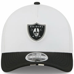 Las Vegas Raiders New Era Youth 2025 NFL Training Camp A-Frame 9FORTY Adjustable Hat White/Black
