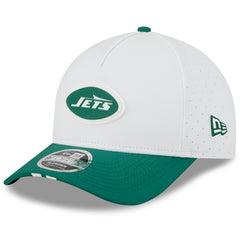 New York Jets New Era Youth 2025 NFL Training Camp A-Frame 9FORTY Adjustable Hat White/Green