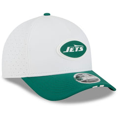 New York Jets New Era Youth 2025 NFL Training Camp A-Frame 9FORTY Adjustable Hat White/Green